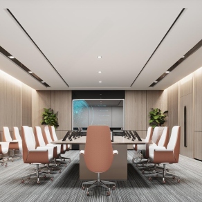 现代会议室3D模型下载